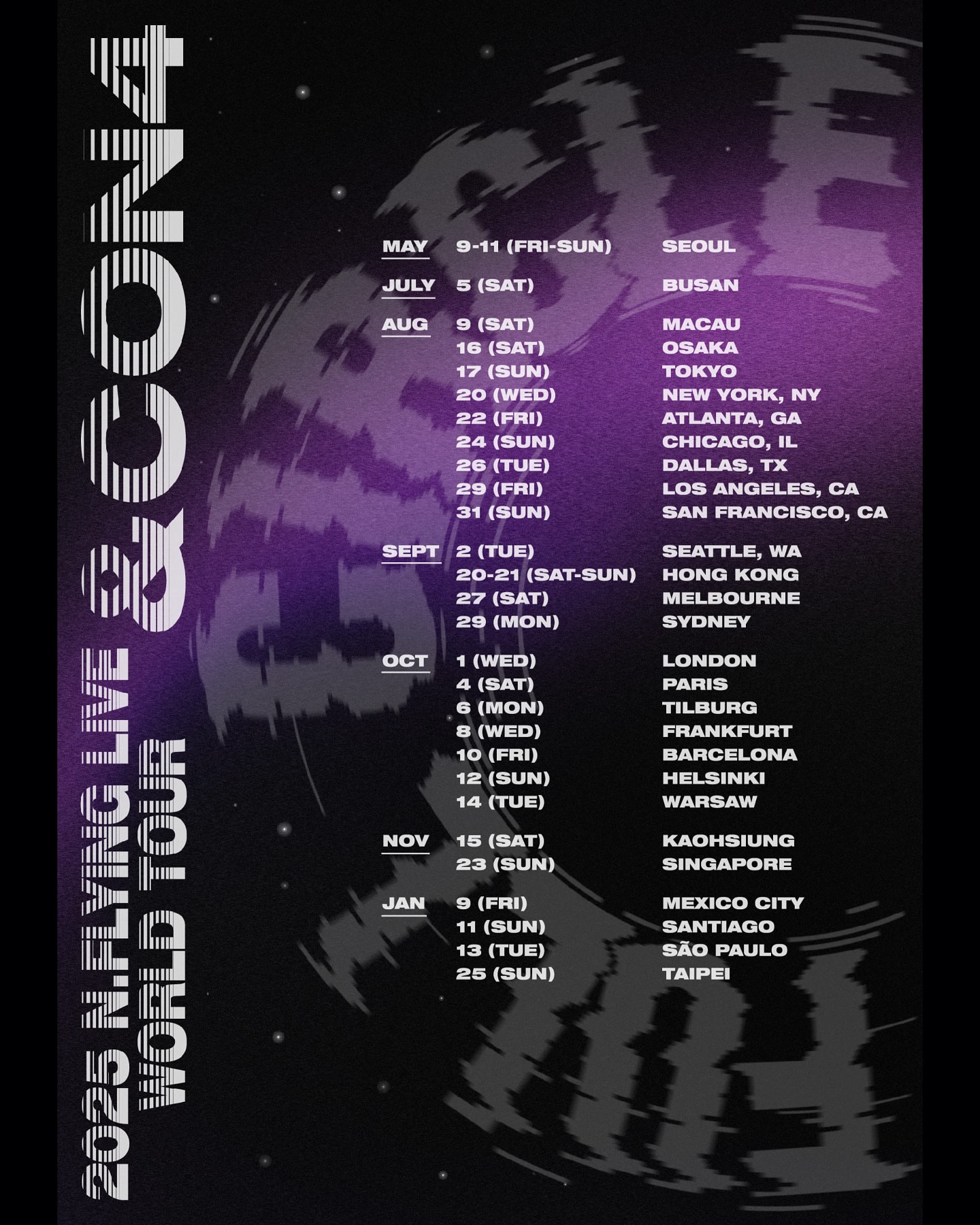 N.Flying &CON4 : FULL CIRCLE Tour Poster 2025